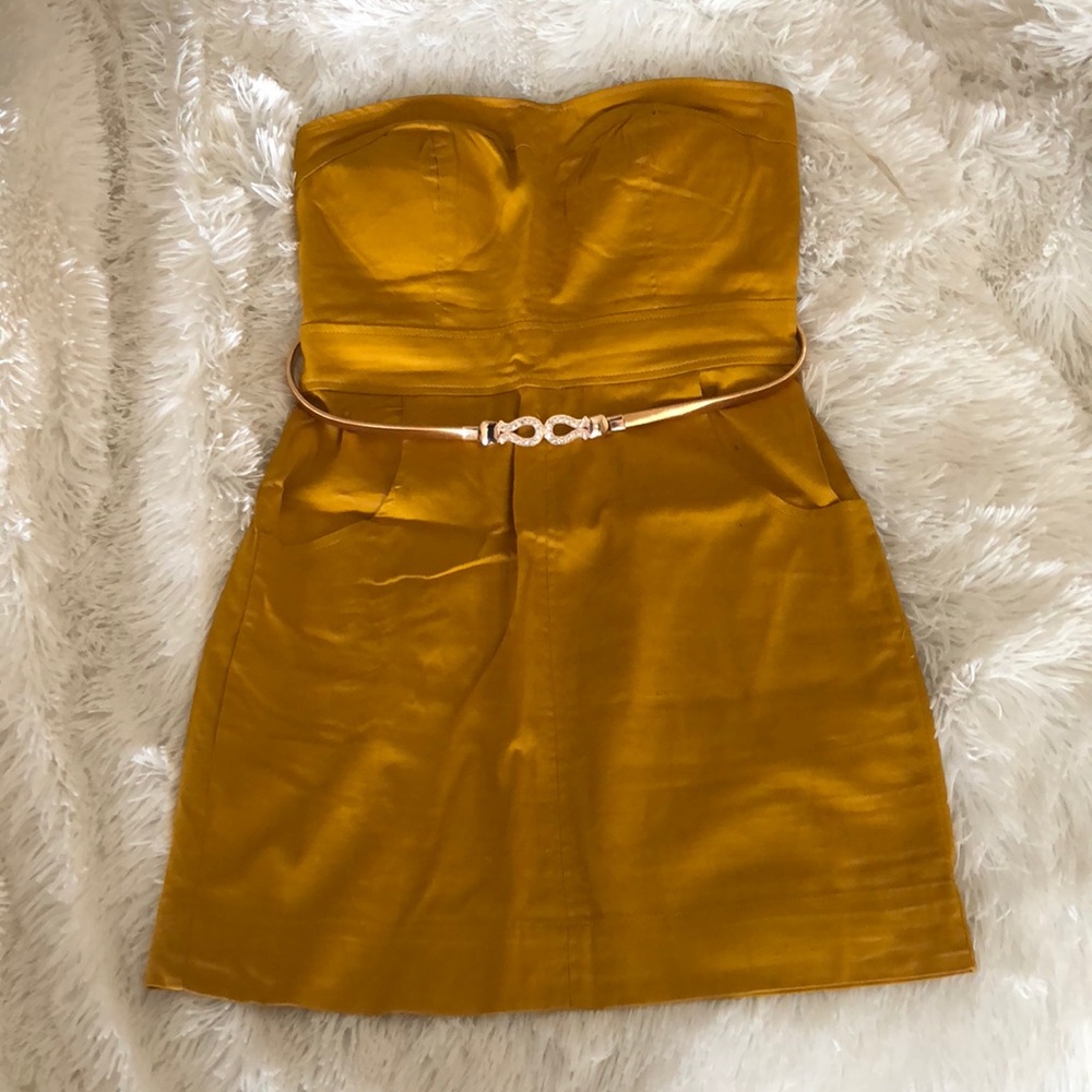 Mustard color one piece ✨ mini dress ✨